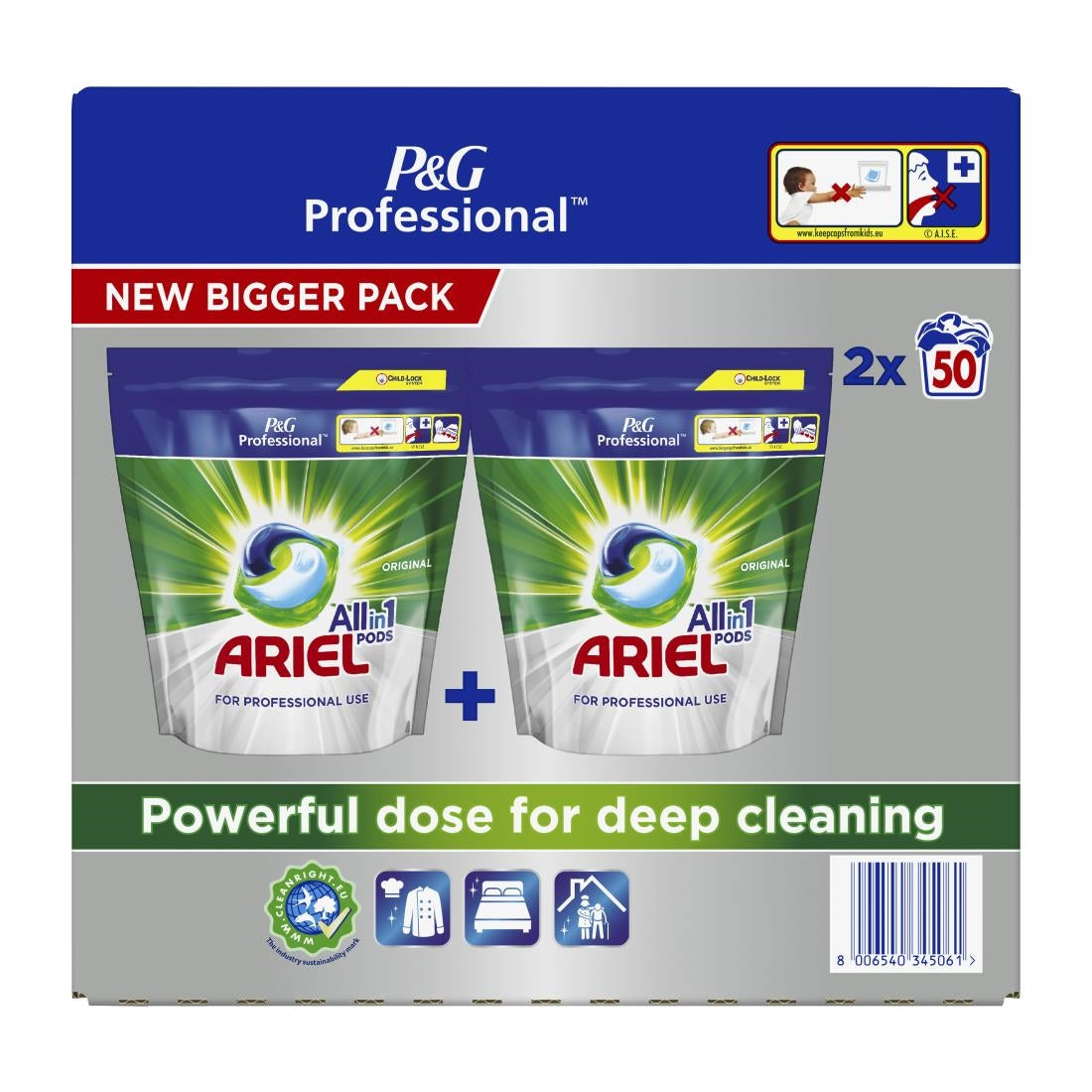 DZ458 Ariel Professional All-In-1 Pods Washing Liquid Laundry Detergent Regular (Pack of 100)