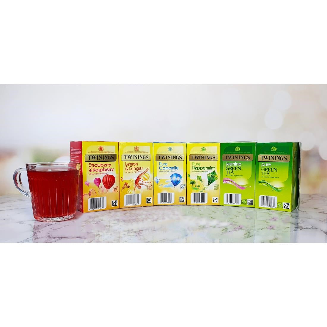 DZ468 Twinings Infusions & Green Tea Variety Pack Enveloped Tea Bags (Pack of 120)