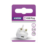 DZ477 Status 1 Port USB Power Adapter White - JD Catering Equipment Solutions Ltd