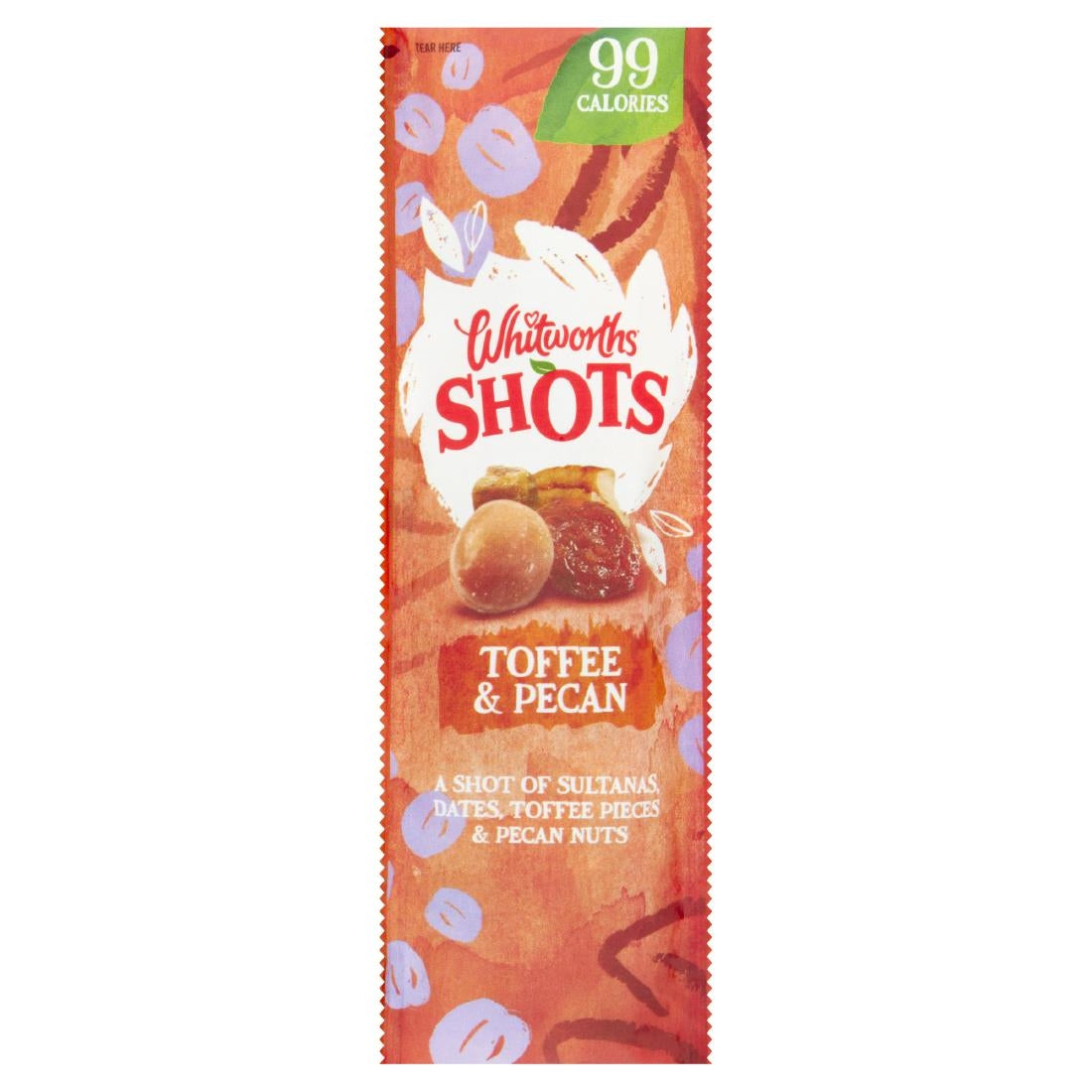 DZ488 Whitworths Toffee and Pecan Shots 25g (Pack of 14)