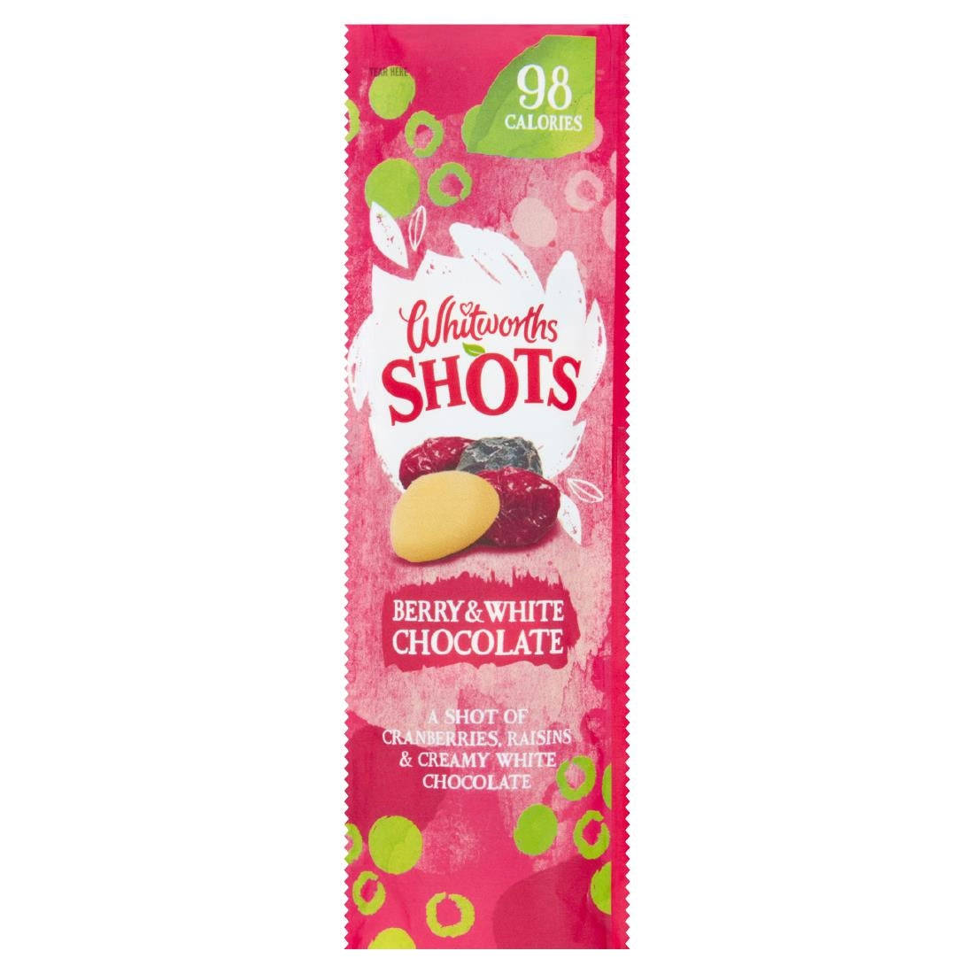 DZ489 Whitworths Berry and White Chocolate Shots 25g (Pack of 14)