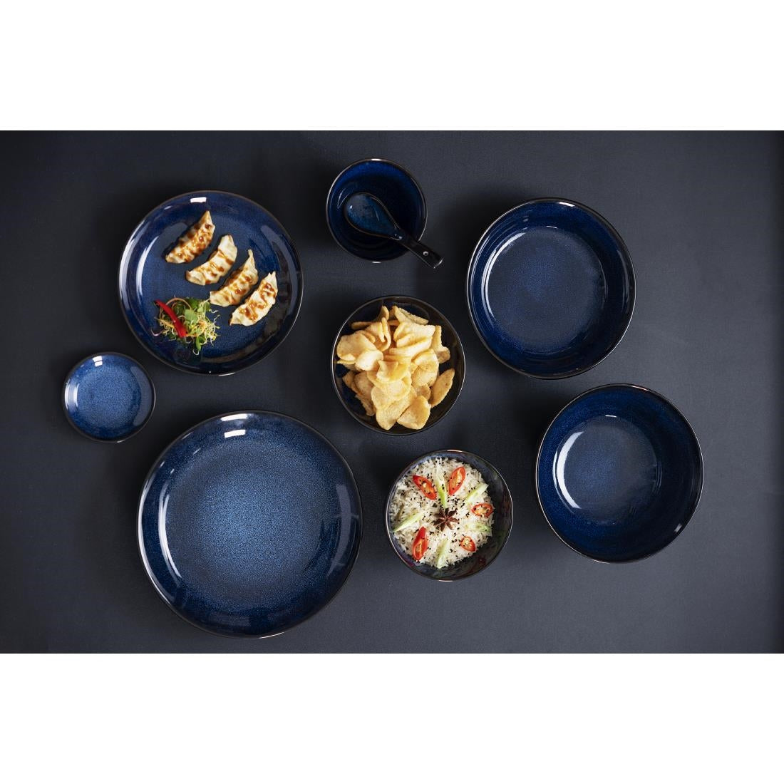 DZ777 Olympia Luna Midnight Blue Dipping Dishes 100mm (Pack of 12)