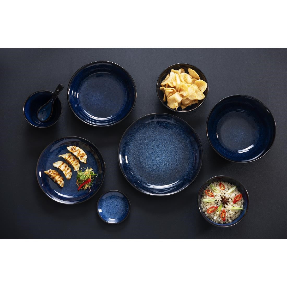 DZ778 Olympia Luna Midnight Blue Coupe Plate 255mm (Pack of 4)
