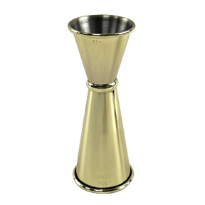 DZ781 Beaumont Gold Plated Banded Jigger 25ml/35ml/50ml - JD Catering Equipment Solutions Ltd