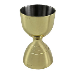 DZ784 Beaumont Gold Plated Bell Jigger 25ml/50ml - JD Catering Equipment Solutions Ltd