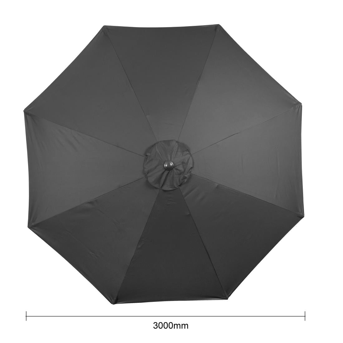 DZ870 Bolero Seville Round Parasol 3m Diameter Black