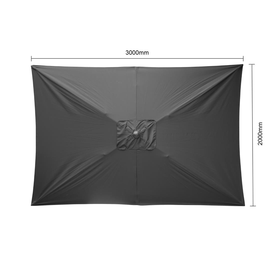 DZ871 Bolero Seville Square Parasol 2x3m Black