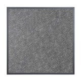 DZ873 Bolero Black Brushed Mix Outdoor Tempered Glass Table Top Square Grey Trim 700mm