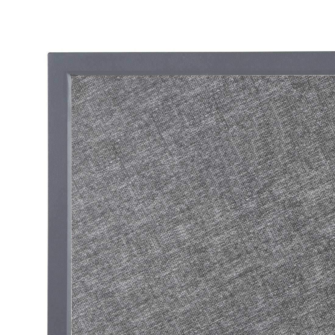 DZ873 Bolero Black Brushed Mix Outdoor Tempered Glass Table Top Square Grey Trim 700mm