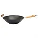 DZ886 Dexam School of Wok Pre-Seasoned Carbon Steel Flat Base Wok 360mm