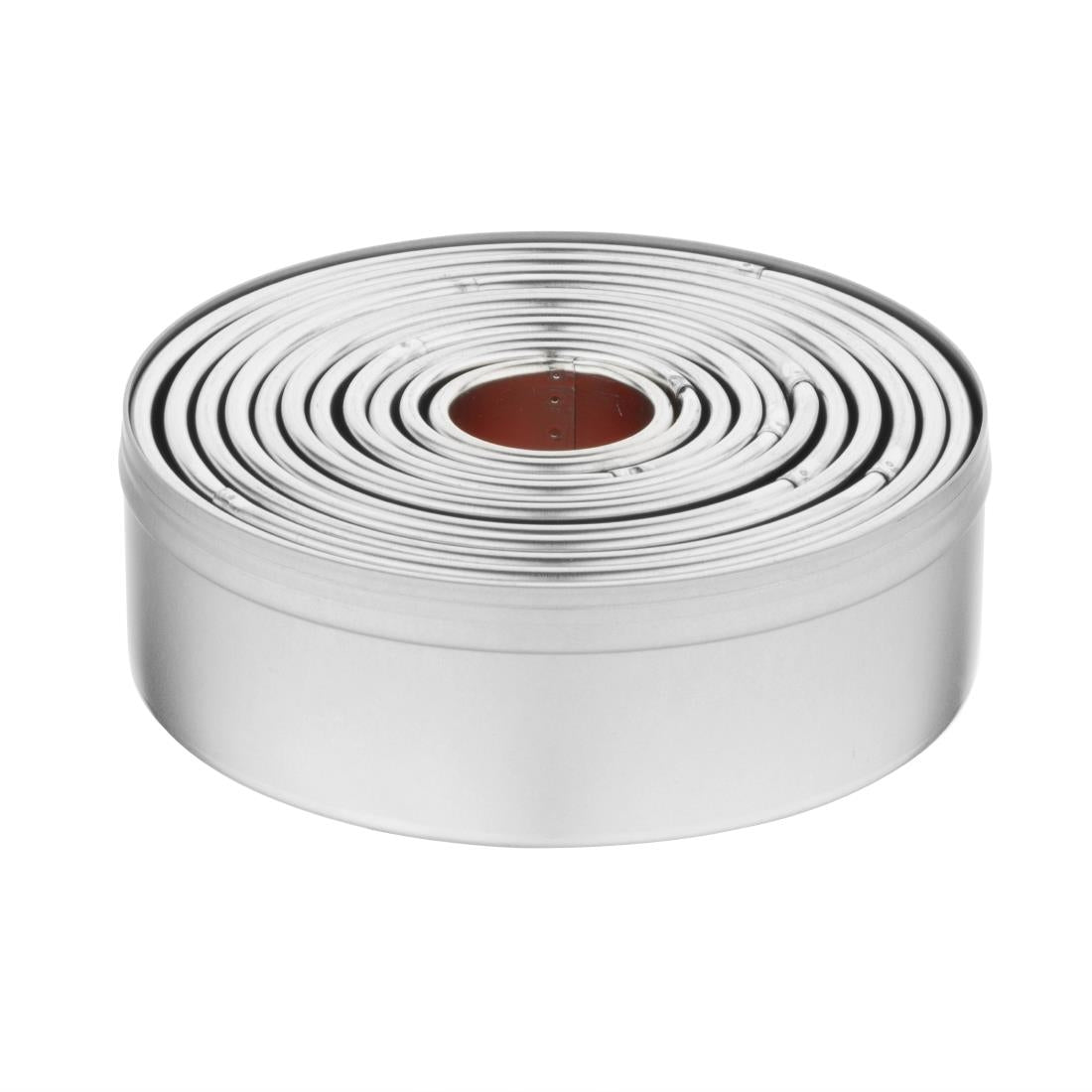 E013 Vogue Round Plain Pastry Cutter Set (Pack of 11)
