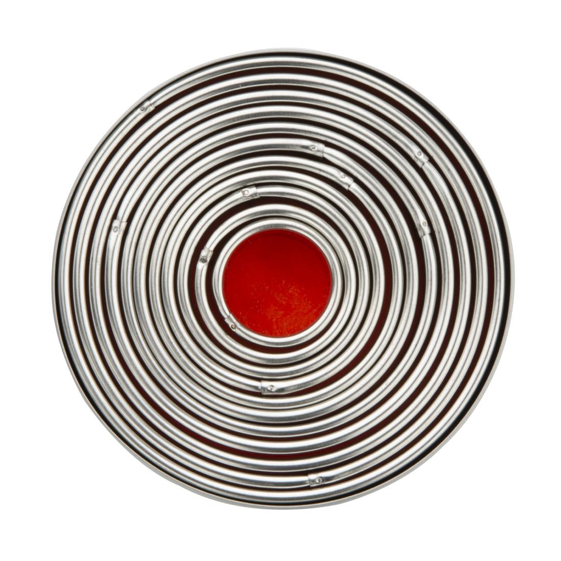 E013 Vogue Round Plain Pastry Cutter Set (Pack of 11)