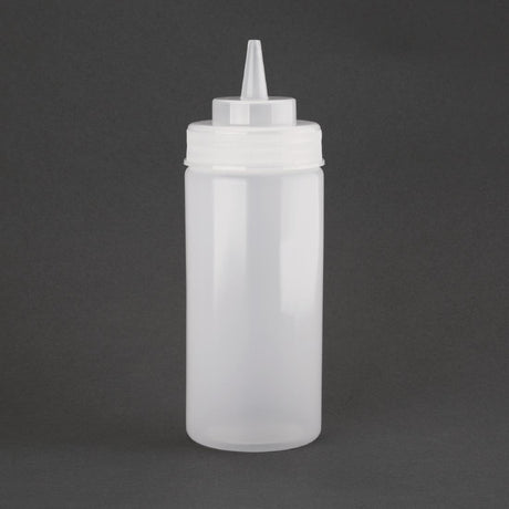 E092 Vogue Clear Wide Neck Squeeze Sauce Bottle 16oz