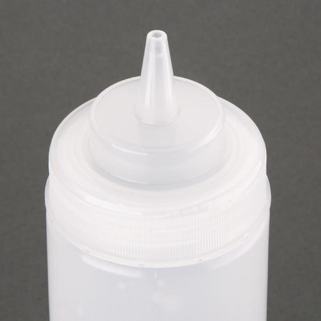E092 Vogue Clear Wide Neck Squeeze Sauce Bottle 16oz