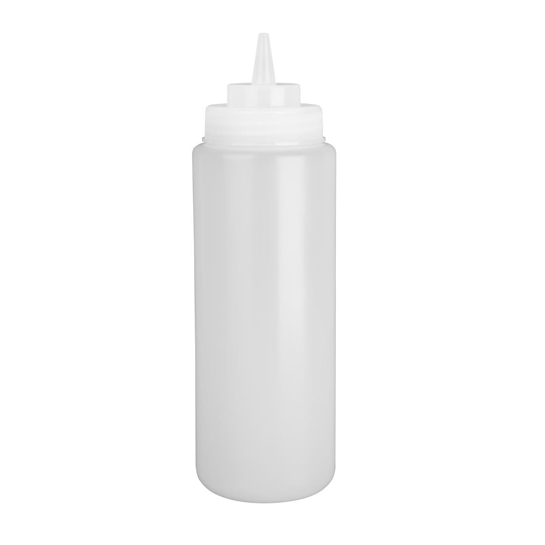E093 Vogue Clear Wide Neck Squeeze Sauce Bottle 32oz
