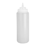 E093 Vogue Clear Wide Neck Squeeze Sauce Bottle 32oz