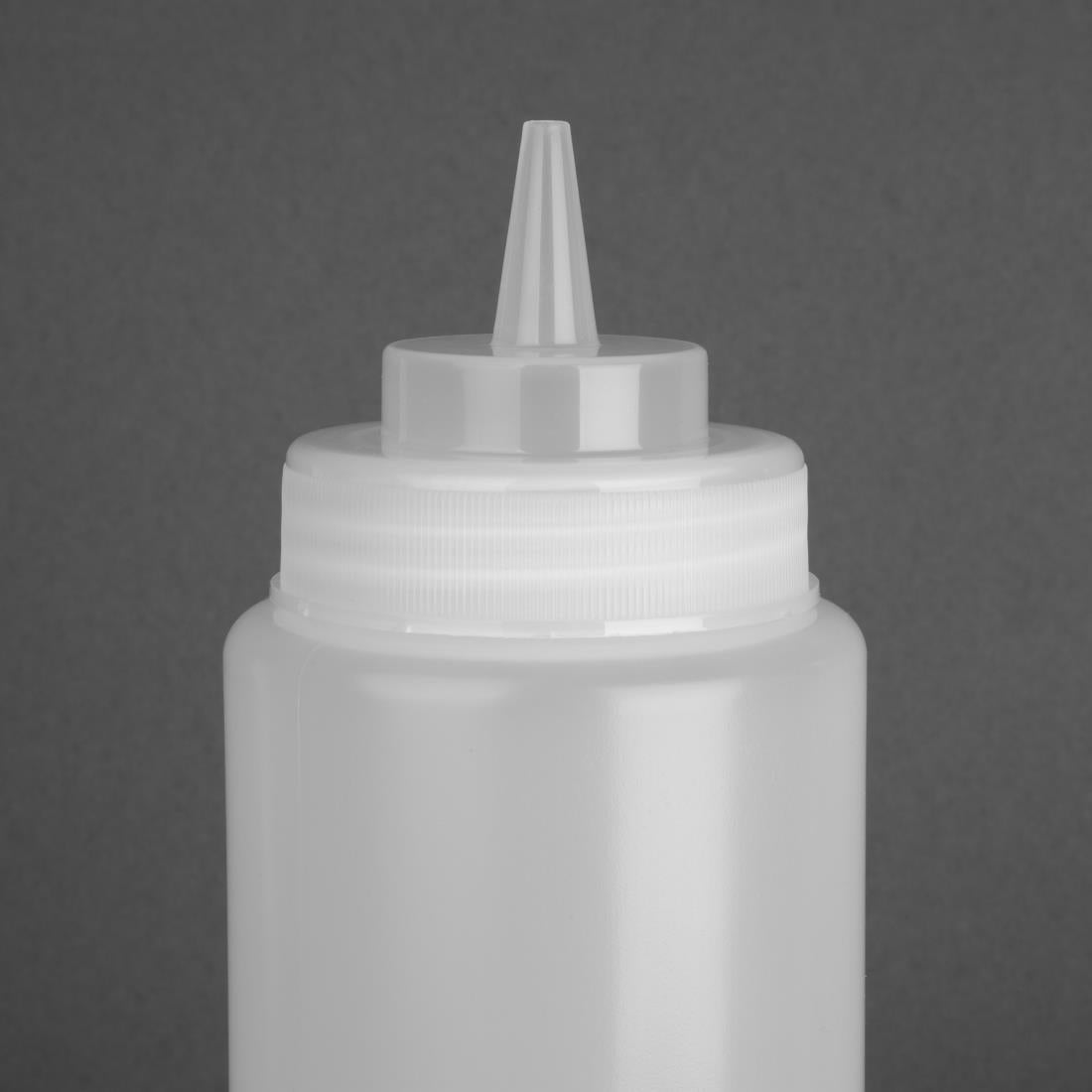 E093 Vogue Clear Wide Neck Squeeze Sauce Bottle 32oz