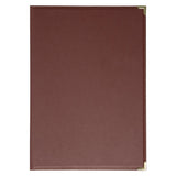 E222 Olympia Faux Leather Menu Cover A4 Burgundy