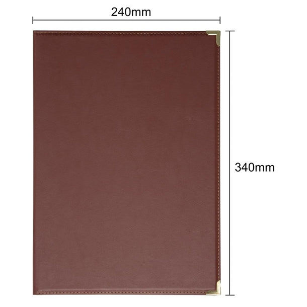E222 Olympia Faux Leather Menu Cover A4 Burgundy
