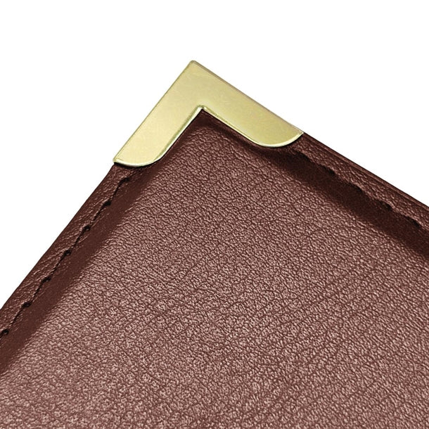 E222 Olympia Faux Leather Menu Cover A4 Burgundy
