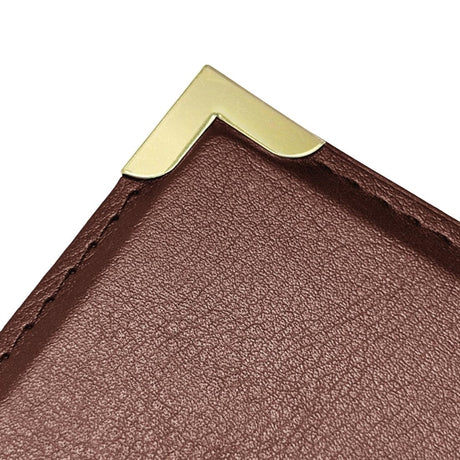 E222 Olympia Faux Leather Menu Cover A4 Burgundy