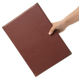 E222 Olympia Faux Leather Menu Cover A4 Burgundy