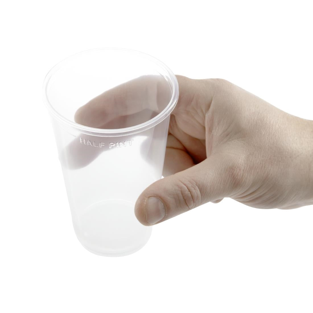 eGreen Flexy-Glass Recyclable Half Pint To Line CE Marked 284ml / 10oz (Pack of 1000) JD Catering Equipment Solutions Ltd