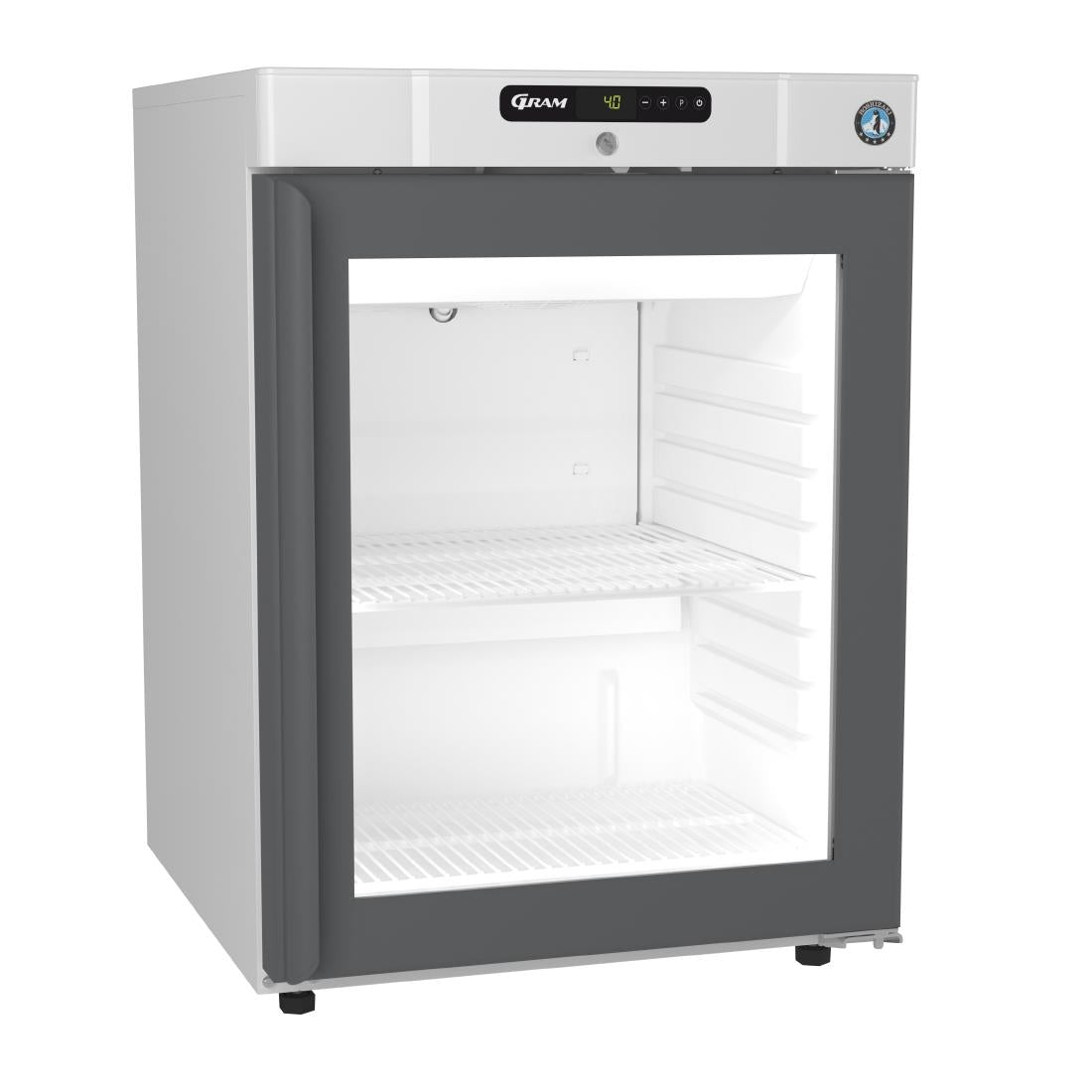 Hoshizaki Compact 1 Glass Door 128Ltr Undercounter Fridge White KG220 LG 2W