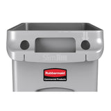 F603 Rubbermaid Slim Jim Container With Venting Channels Grey 60Ltr