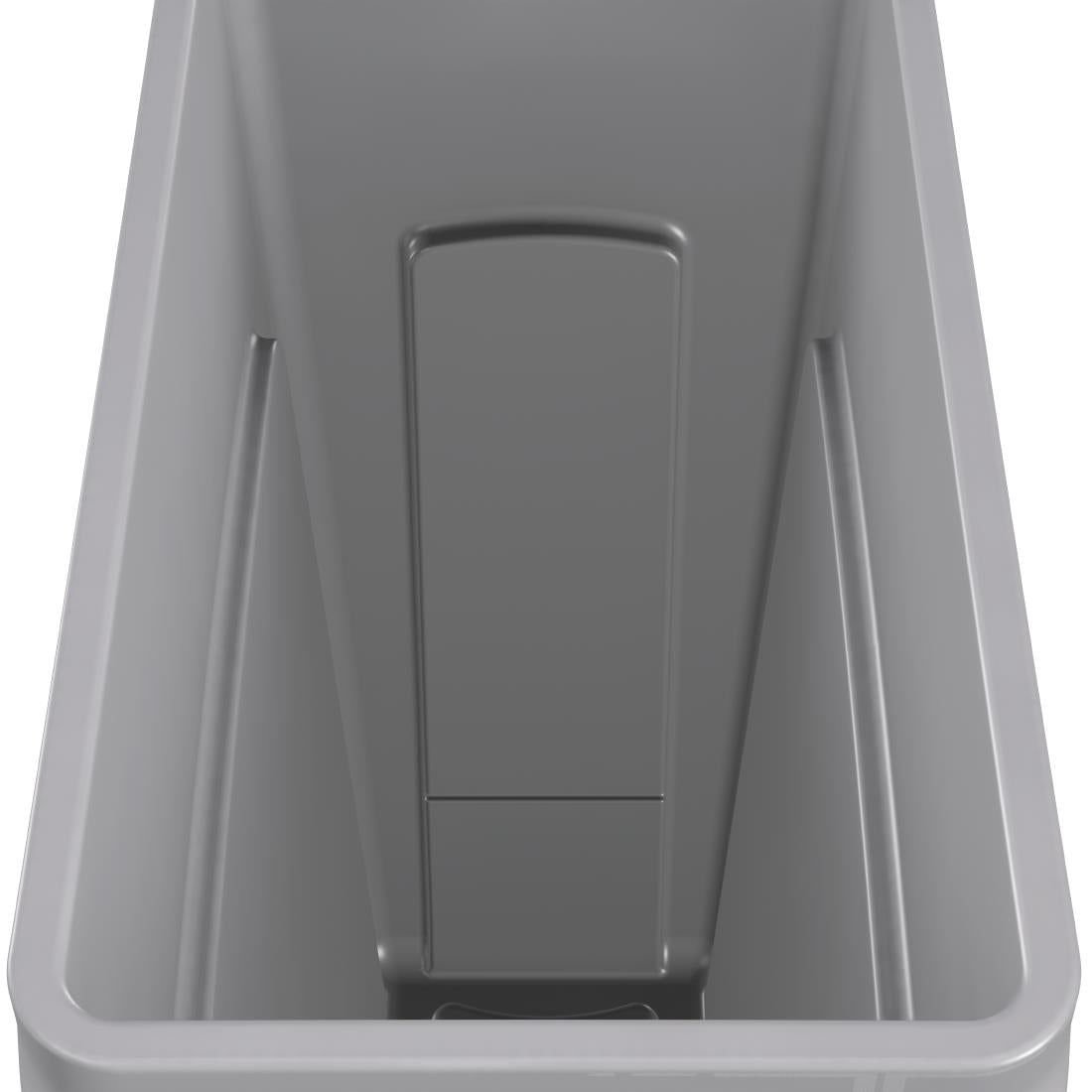F603 Rubbermaid Slim Jim Container With Venting Channels Grey 60Ltr