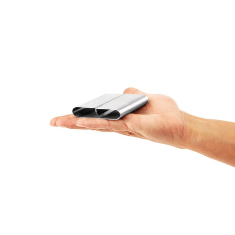 F778 Olympia Curved Stainless Steel Menu Card Holder