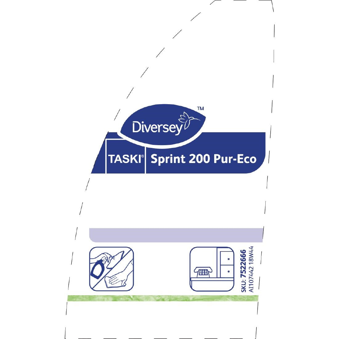 FA138 TASKI Sprint 200 Pur-Eco Multi-Surface Cleaner Refill Bottles 500ml (5 Pack)