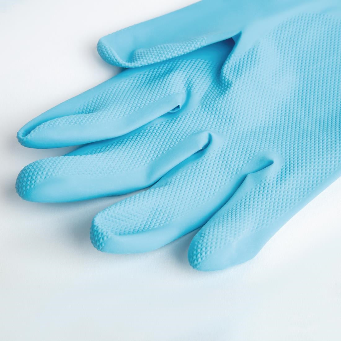 FA291-L MAPA Vital 117 Liquid-Proof Light-Duty Janitorial Gloves Blue Large