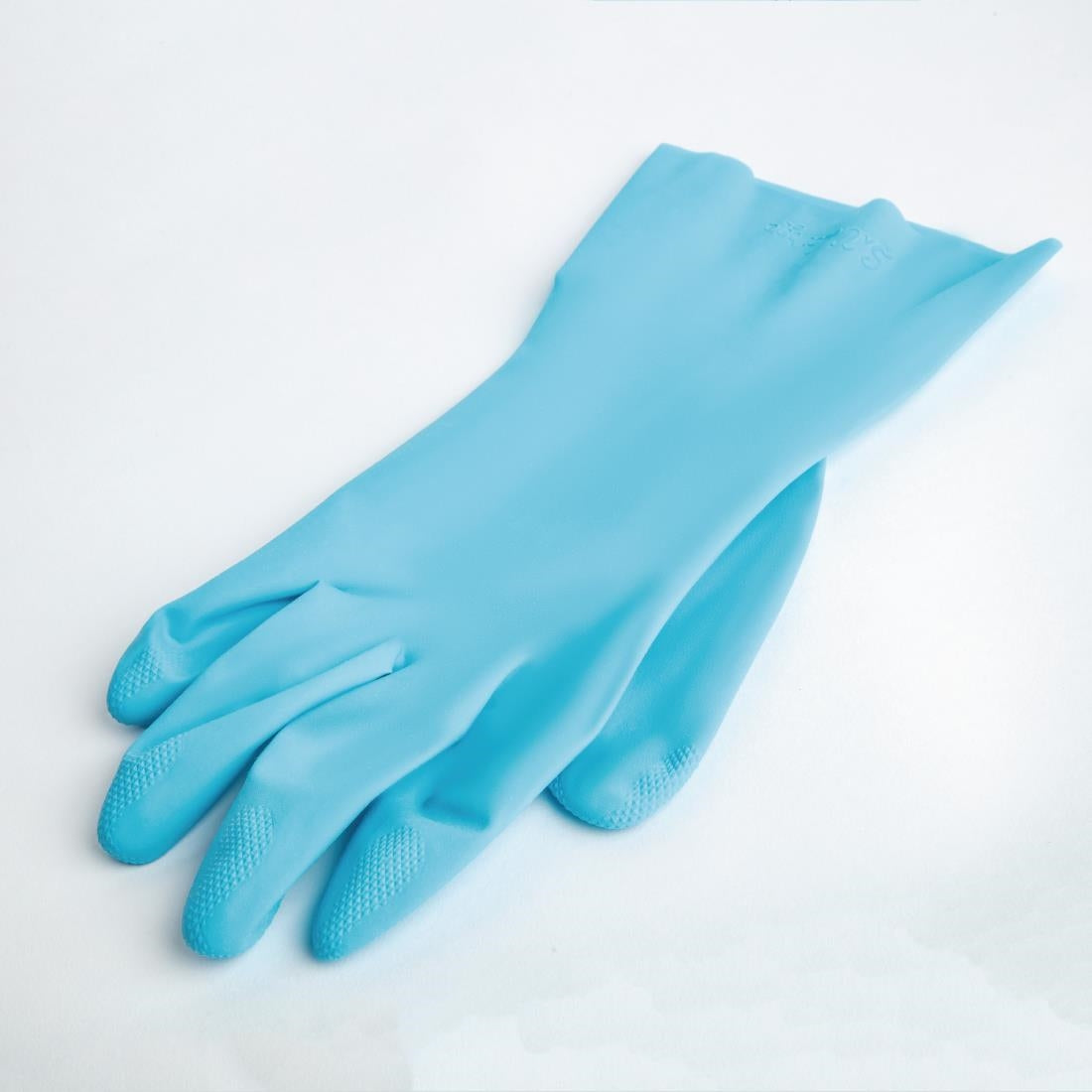 FA291-L MAPA Vital 117 Liquid-Proof Light-Duty Janitorial Gloves Blue Large