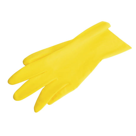 FA292-S MAPA Vital 124 Liquid-Proof Light-Duty Janitorial Gloves Yellow Small