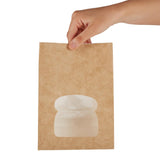 FA382 Colpac Recyclable Paper Sandwich Bags With Window Kraft (Pack of 250)