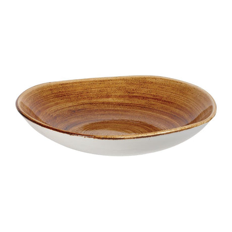 FA606 Churchill Stonecast Patina Organic Round Bowls Vintage Copper 38oz 253mm