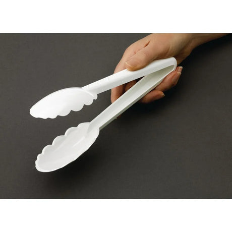 FA896 Matfer Bourgeat Exoglass Tongs White 9" - JD Catering Equipment Solutions Ltd