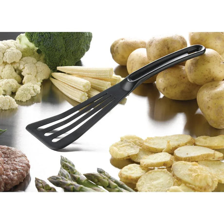 FA965 Matfer Bourgeat Pelton Exoglass Spatula 12" Black - JD Catering Equipment Solutions Ltd