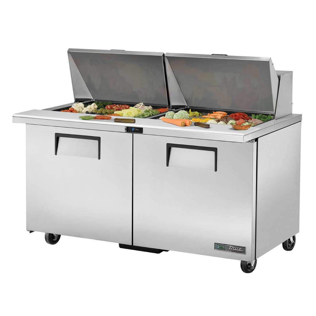 FB003 True Double Door Prep Counter Fridge TSSU-60-24M-B-ST