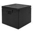 Cambro GoBox EPP Top Loading Four-Pizza Insulated Pizza Box Carrier Black