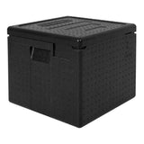 Cambro GoBox EPP Top Loading Four-Pizza Insulated Pizza Box Carrier Black