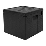 Cambro GoBox EPP Top Loading Four-Pizza Insulated Pizza Box Carrier Black
