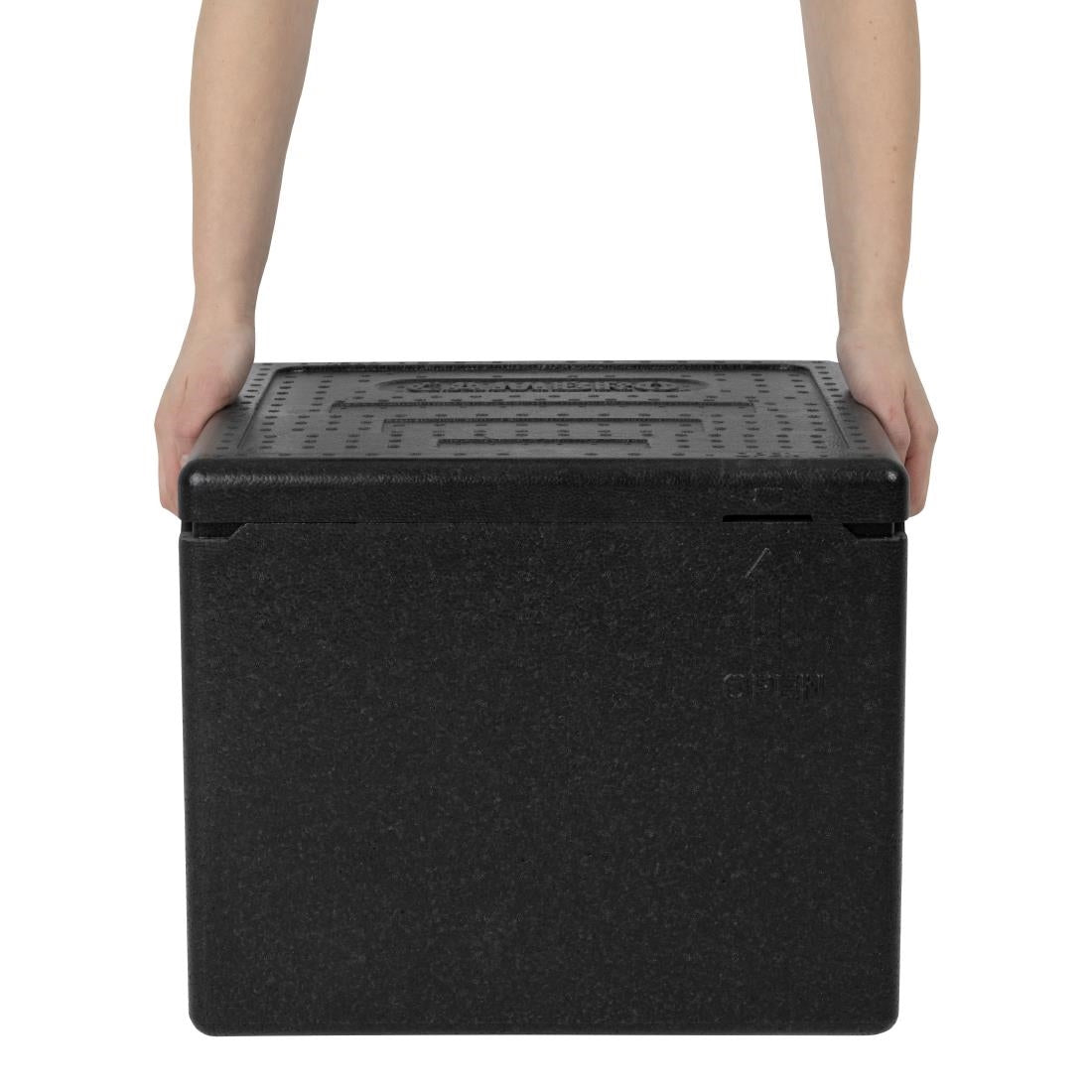 Cambro GoBox EPP Top Loading Four-Pizza Insulated Pizza Box Carrier Black