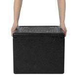 Cambro GoBox EPP Top Loading Four-Pizza Insulated Pizza Box Carrier Black