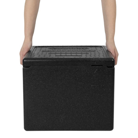 Cambro GoBox EPP Top Loading Four-Pizza Insulated Pizza Box Carrier Black