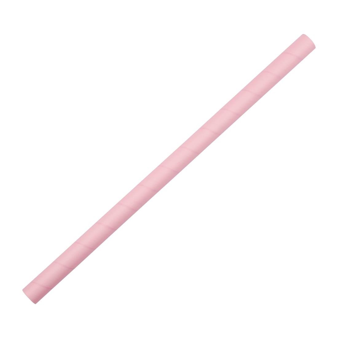 FB149 Fiesta Compostable Paper Smoothie Straws Pink (Pack of 250)