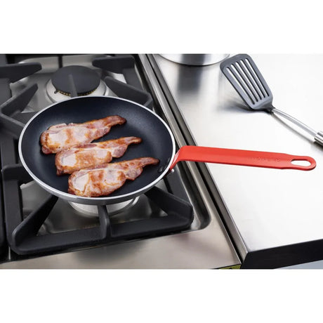 HT965 - Hygiplas Aluminium Non-Stick Teflon Platinum Plus Frying Pan with Red Handle 24cm