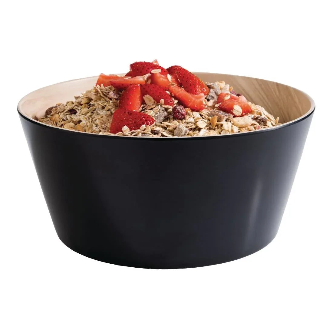 FB829 APS Frida Bowl Wood & Black 265(Ã˜)mm 3.4Ltr - JD Catering Equipment Solutions Ltd