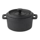 FC832 Utopia Pot Staub Round Black 100mm (Pack of 6) - JD Catering Equipment Solutions Ltd